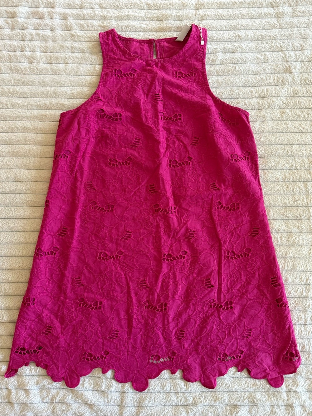 Mango Fuchsia Lace Sleeveless Midi Dress 👗👗👗